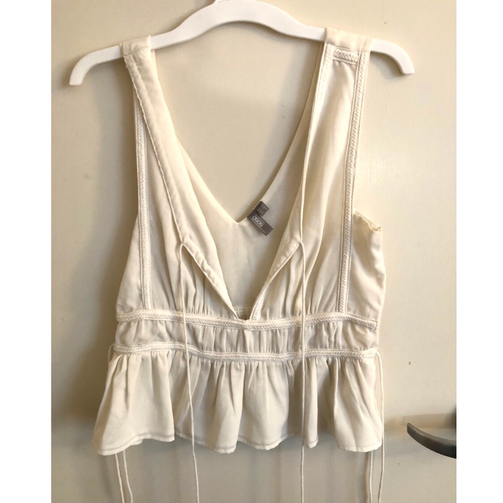 ASOS White Peplum Top